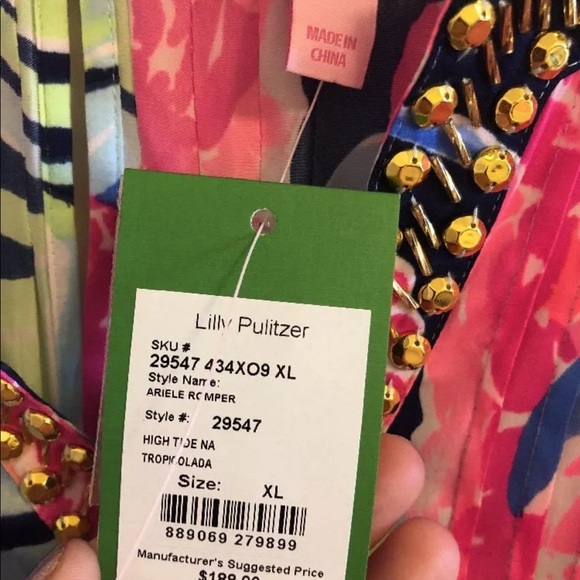 Lilly Pulitzer Ariele Romper size XL - Picture 3 of 3